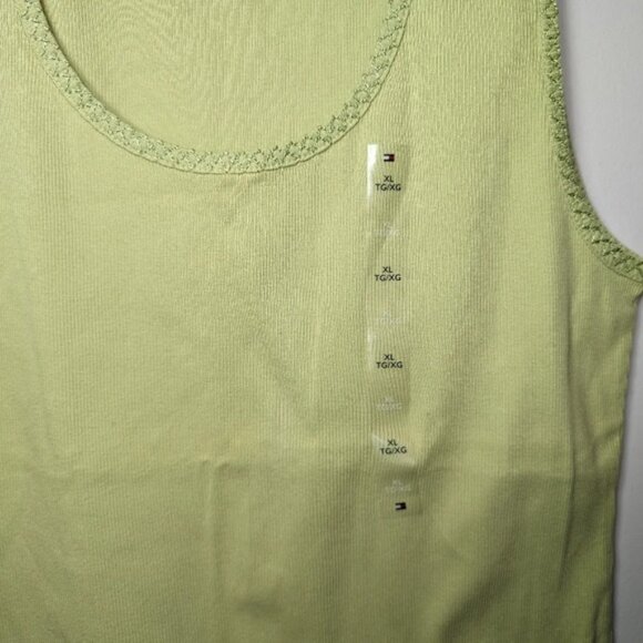 NWT Vintage Y2K Tommy Hilfiger Lime Green Tank Top XL Woman - Picture 8 of 8